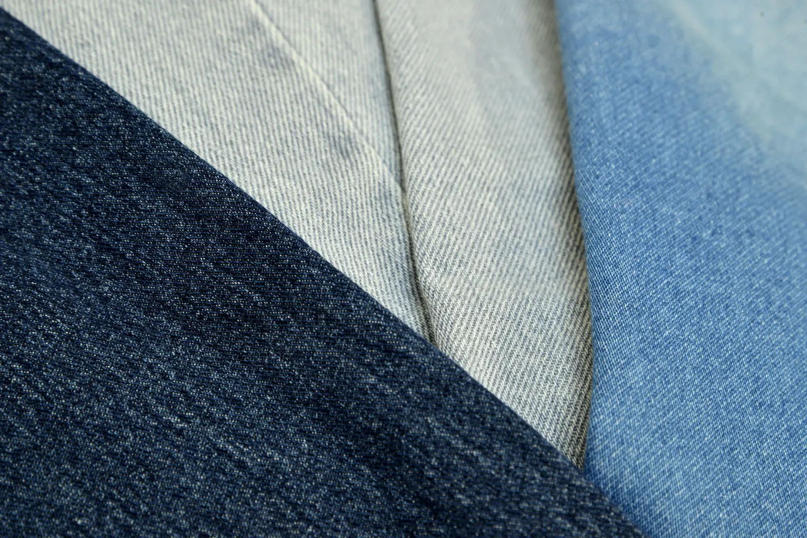Indigo denim in three wash weights